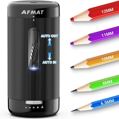 AFMAT Electric Pencil Sharpener, Auto in & Out, 5 Nibs, Fully Automatic Pencil S