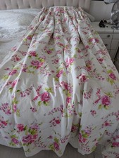 pair of Designers Guild Water Roses vintage Flowers Collection curtains 96 ins L
