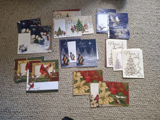 Lot of 14 2 each Asst Christmas Greeting Cards w envelop NWOB 5 1/2 x 7 1/2"
