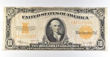 1922 $10 Gold Certificate Large Note Yellow Seal *8356