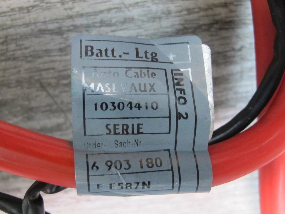 01-06 CABLE BATERÍA CONVERTIBLE PLUS POLO POSITIVO BMW E46 330ci M54 6903180 OEM Foto 3 de 4