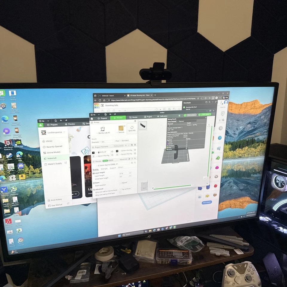 Asus Rog Strix XG43UQ 43" Widescreen Va Black/White Multimedia Monitor 3840X2160 - Image 2 of 3