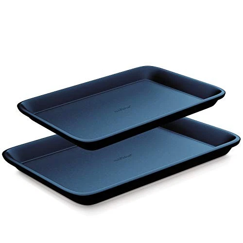 NutriChef NC2TRBU Non-Stick Cookie Sheet Baking Pans - 2Pc. Professional Quality
