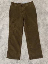 VTG LL Bean 90s Corduroy Trousers Pants Men's 36x32 Brown Natural Fit