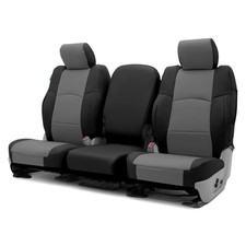 Coverking Premium Leatherette 1st Row Black Medium Gray Custom Seat Covers Coverking Premium Leatherette 1st Row Black Medium Gray Custom Seat Covers