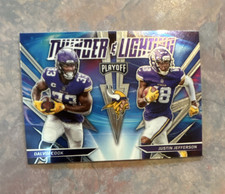 2021 Panini Playoff Thunder & Lightning Dalvin Cook Justin Jefferson Vikings #T…