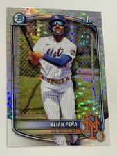 2025 Bowman Chrome Elian Pena 1st Pulsar Refractor Mets  /399