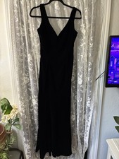Karen Lucas for Niki Elegant Black Evening Gown size 8 velvet
