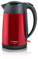 Bosch TWK3P424 Designline 1,7 L Wasserkocher 2400 W Grau, Rot
