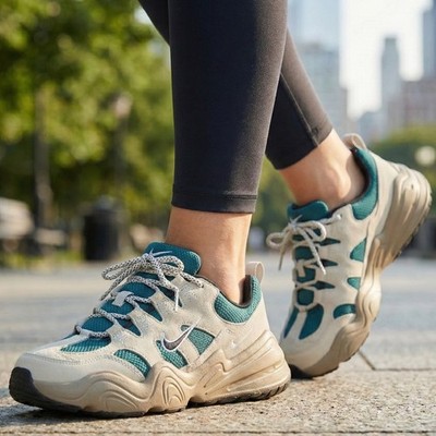 Nike Tech Hera Women's Shoes Beige Teal Sneakers Size US 10 EUR 42 -DR9761 110