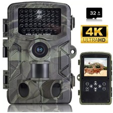 Wildkamera 50MP 4K Jagdkamera Bewegungsmelder Fotofalle Nachtsicht mit SD Karte