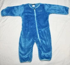 Columbia Infant Fleece Bunting One Piece Zip Up Winter Blue Soft 6-12 Month