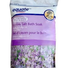 Equate Epsom LAVENDER Bath Salts 6lb Magnesium Sulfate Soak Bag BULK