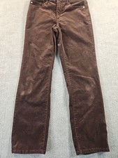Tommy Hilfiger Womens Tribeca Straight Ankle Brown Courderoy Pants Size 2 Soft