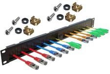 1 HE 19" Rack Blende Rangierleiste B&uuml;rstenleiste BRUSH Kabeldurchf&uuml;hrung SFX