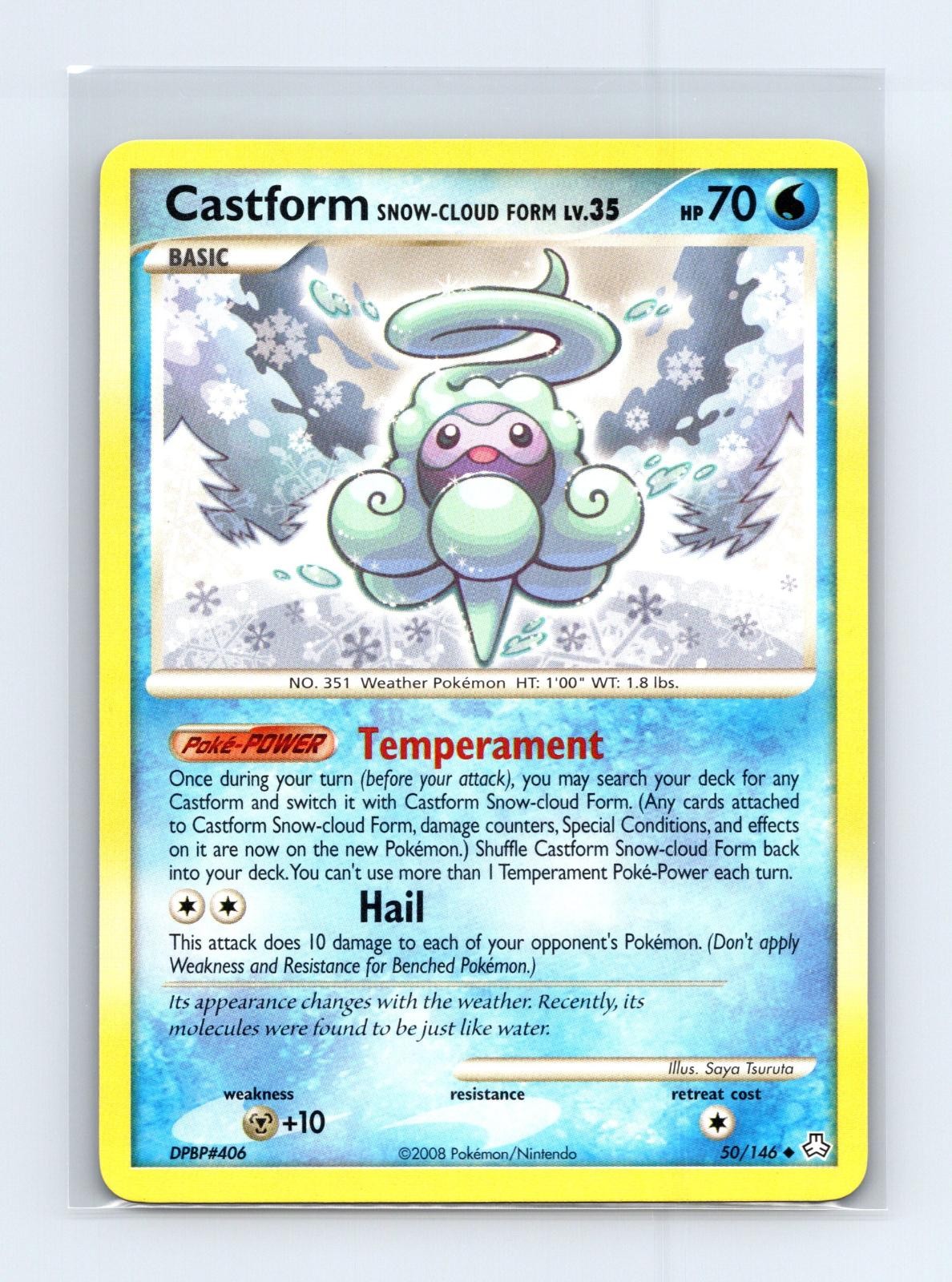 Castform Snow-Cloud Form 50/146 Uncommon Legends Awakened Pokemon Card LP