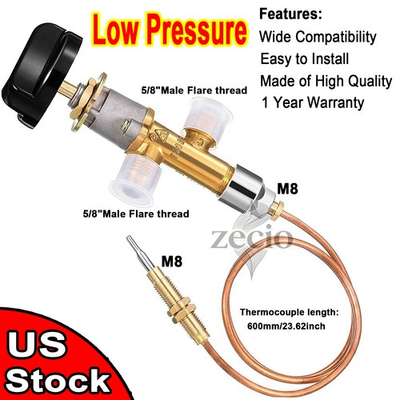 #ad Low Pressure LPG Propane Gas Fire Pit Flame Failure Safety Control Valve Kit NEW $19.29