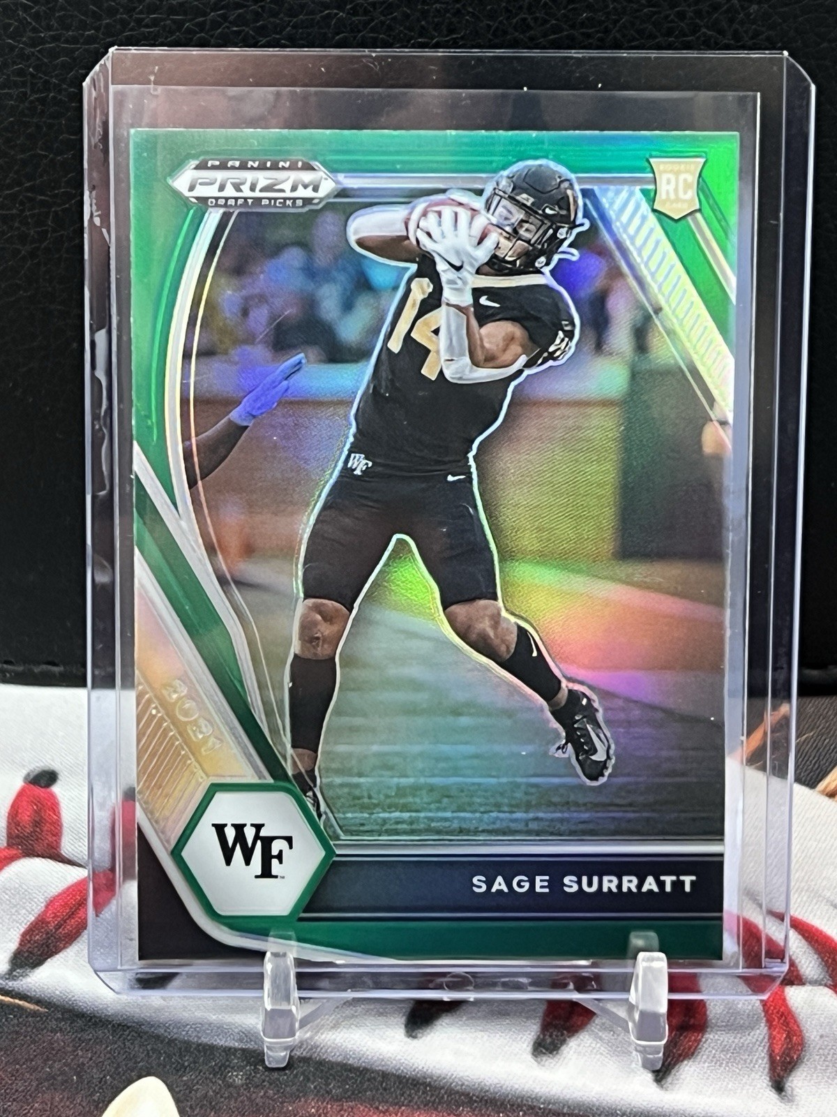 2021 Panini Prizm Draft Picks - Sage Surratt #134 Green Prizm (RC)