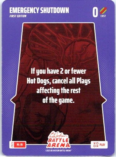 2026 Bo Jackson Battle Arena Emergency Shutdown Play SP First Edition PL-19
