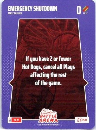 2026 Bo Jackson Battle Arena Emergency Shutdown Play SP First Edition PL-19