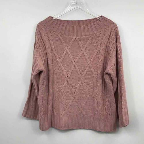 BB Dakota Cable Knit Boat Neck Sweater 