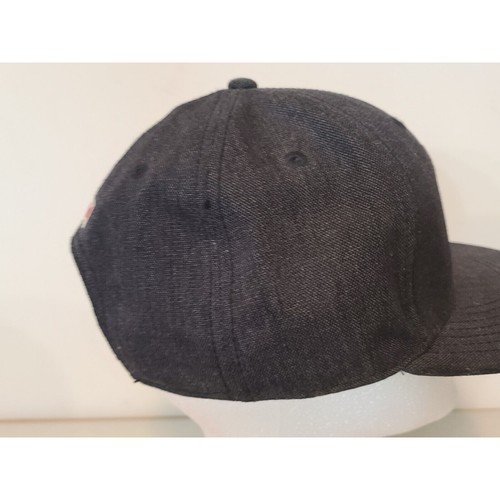 Levi's Leather Patch Hat Cap Denim Snapback Red Tag Dagger Mountain - Picture 15 of 24