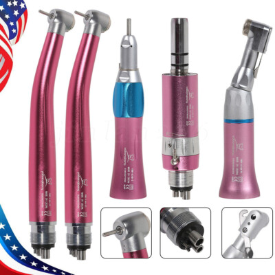 Dental High Low Speed Handpieces 4 Hole Air Turbine Kit NSK Pana Max Style Pink