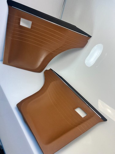 For BMW E10 2002 1966-1977 Interior Door Panels Set Front Rear 4pcs Brown-Black - Picture 7 of 8