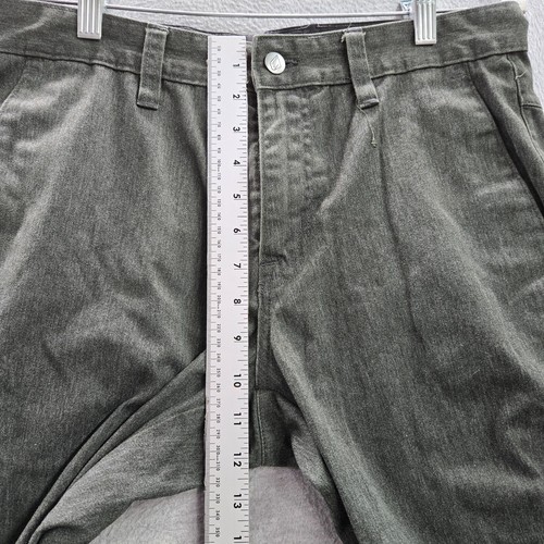 Volcom Men Jeans 32 Green Denim Pockets Mid Rise Polyester Cotton 30 in Inseam - Picture 5 of 13