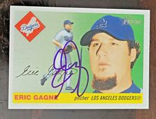 ERIC GAGNE Signed 2004 Topps Heritage #111 Los Angeles Dodgers Autograph