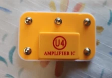 Electronic Snap Circuits Elenco Amplifier IC Unit (U4), Part # 6SCU4 U4 Yellow 
