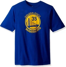 Kevin Durant #35 Warriors Youth Blue Performance Player T Shirt-XL
