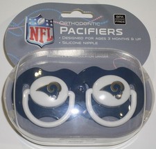 NFL Los Angeles Rams Pacifier Set of 2 Solid w/Case by baby fanatic