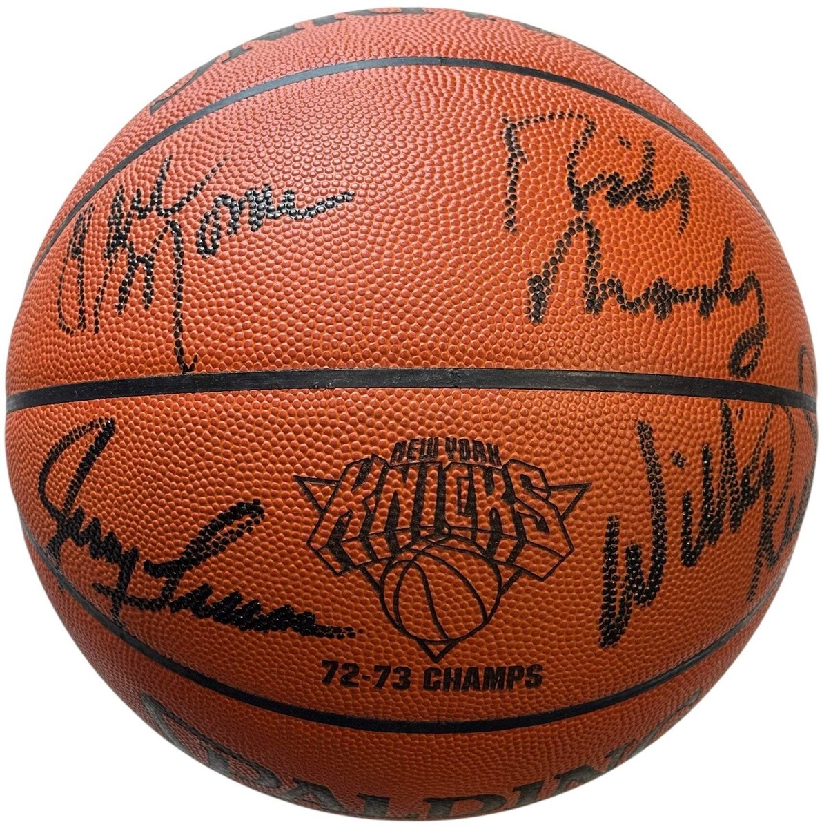 1973 New York Knicks Autographed Spalding Leather Game Basketball