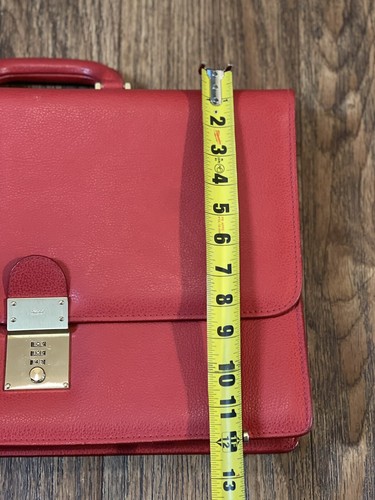 Vintage Gucci Briefcase Grain Leather Combination Lock Red! Beautiful! Euc! - Picture 2 of 16