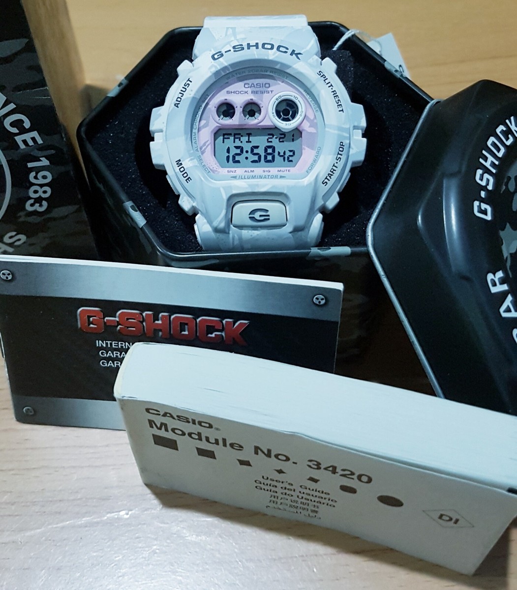 Vintage G-Shock GD-X6900MC Camouflage Milky White Pink Face Custom