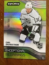 19-20 UD Synergy Hockey Rookie Exceptional Beginnings EB-7 Carl Grundstrom /999