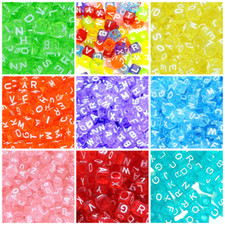100pcs 6mm cube colourful