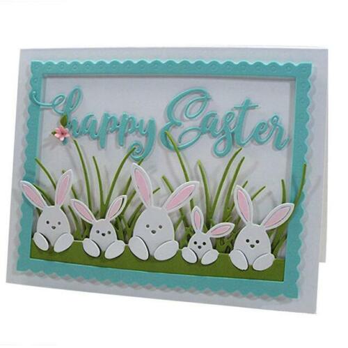 Easter Rabbit Metal Cutting Dies Stencils DIY Scrapbooking Album Embossing Craft - Picture 1 of 3