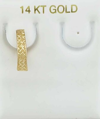 OHRRING MASSIV GOLD DIAMANTSCHLIFF *einzel* 14k - neu mit Etikett