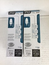 2 pcs.CFL 14/60Watt DECORATIVE TORPEDO  Fluorescent Light Bulb Regular E26 Base.