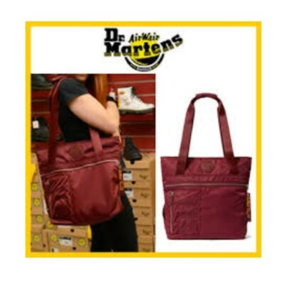 GREAT!!! Dr Martens Flight Tote Red Nylon Shoulder Bag/Backpack
