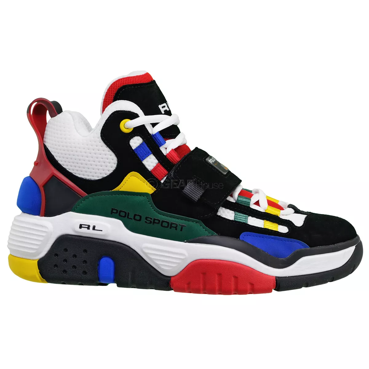 Black polo best sale high top shoes