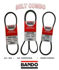 Pathfinder 3.3L 96-00 BANDO Drive Belt Kit 3 Pcs AC-PWR-ALT 6PK1065-5PK1285-3340