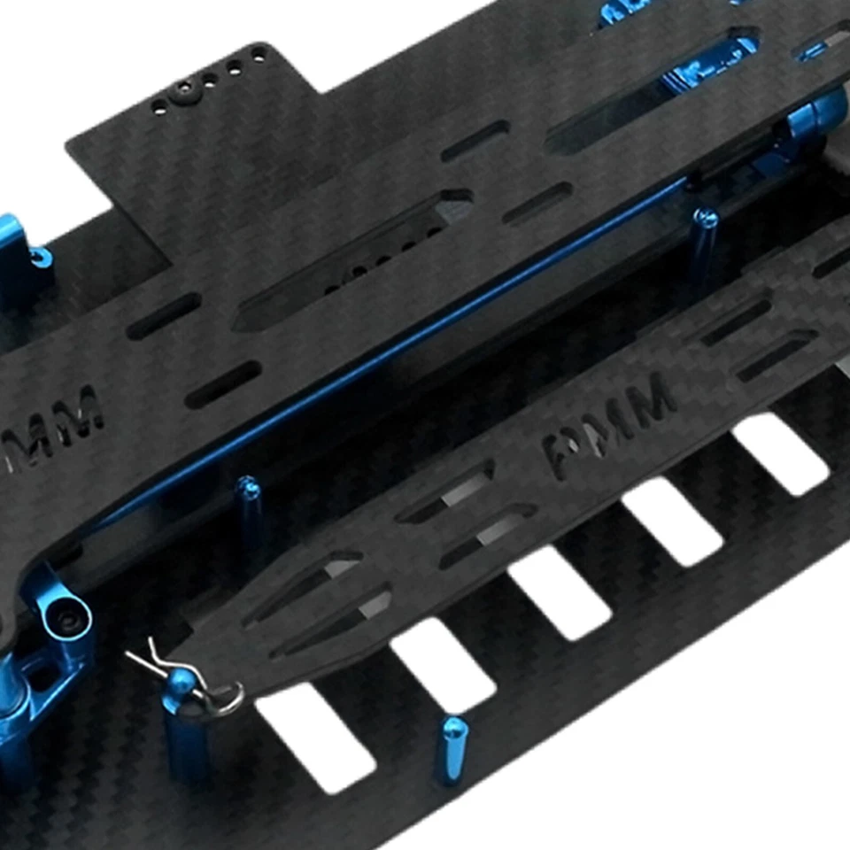 Upgraded Metal Alloy Carbon Fiber Chassis Frame Kit For TT02 TT-02 1/10 RC Car - Image 2 of 4