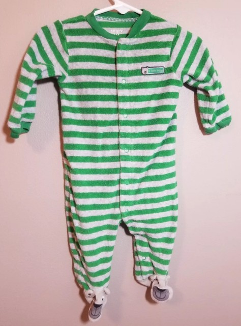 terry cloth footed pajamas