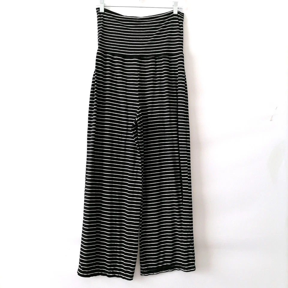 Mono acampanado a rayas con hombros descubiertos blanco y negro Max Studio para mujer talla M Foto 2 de 4