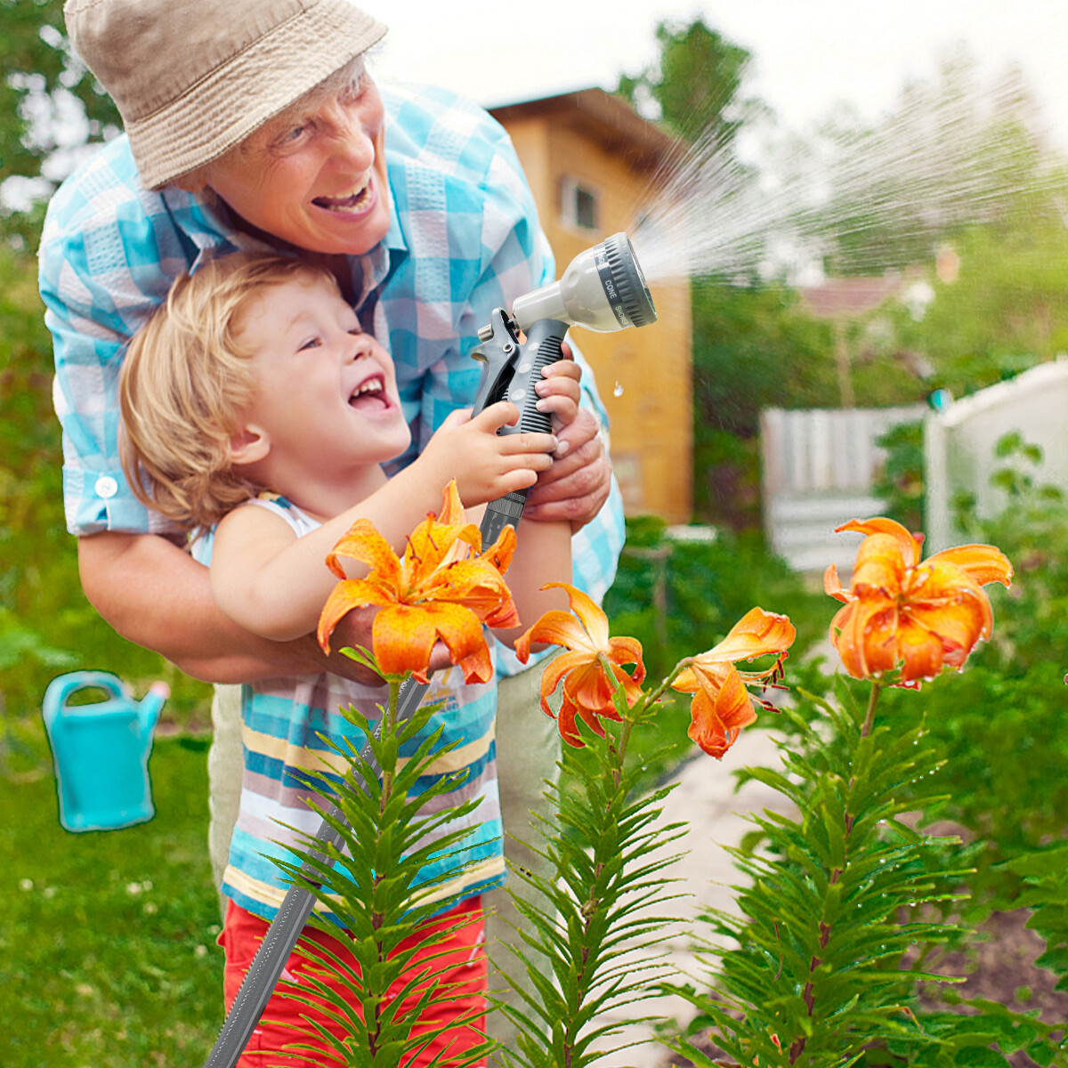 20m Hose Pipe Anti Kink Garden Patio Auto Retractable Pipe Wall Mounted