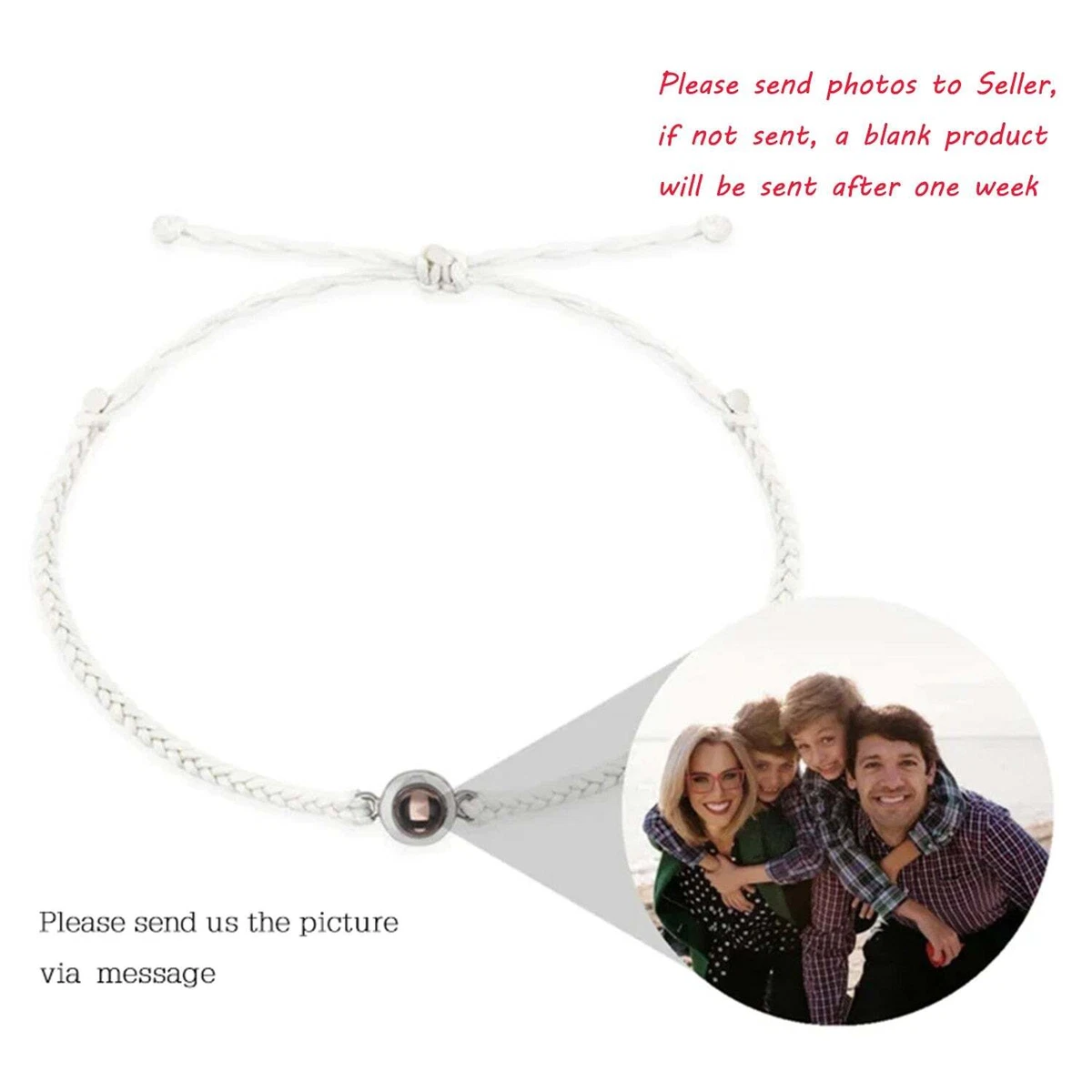 Amazon.com: Custom Bracelets with Picture inside, Custom Circle Photo  Projection Bracelet Customized Picture,Bracelet Personalized  Photo,Projection Bracelets with Photos,Memorial Gifts for: Clothing, Shoes  & Jewelry