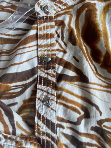 Abito Camicia Midi Anthropologie Love the Label Taglia Small Chakka Miele Maniche a Sbuffo - Foto 14 di 14